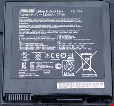 5200mAh Asus A42-G75 0B110-00080000 Original Batterier