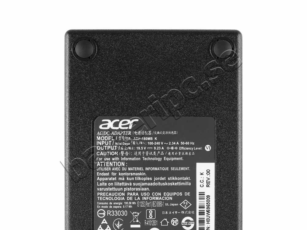 180W AC Adapter Laddare Acer Predator 15 G9-592-74JU + Kabel