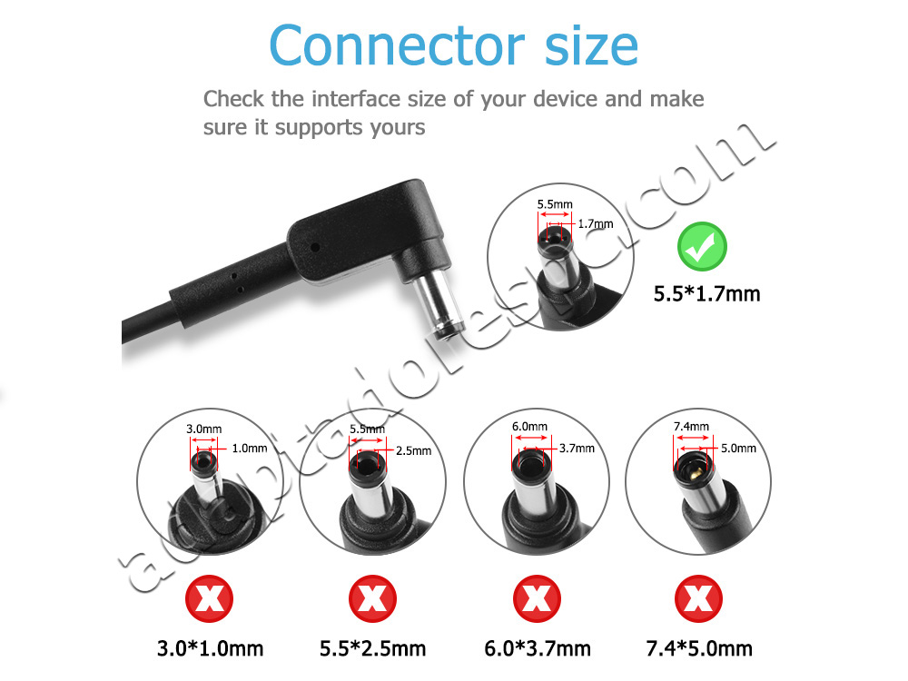 45W AC Adapter Laddare Acer Aspire ES1-411 ES1-411-C1P2