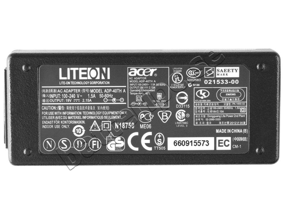 40W Schenker SLIM 13 L17 SLIM 13 L18 AC Adapter Laddare
