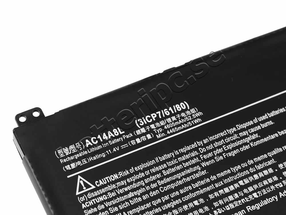 52.5Wh Batterier Acer Aspire VX5-591G-75C4