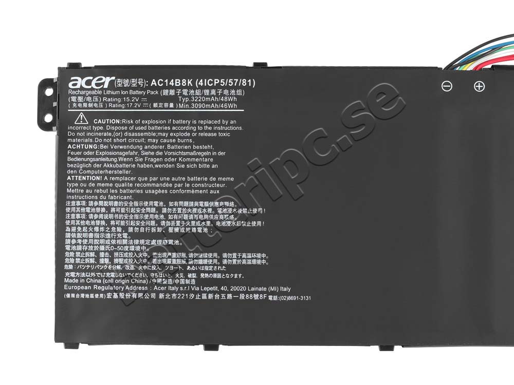 3220mAh 48Wh Batterier Acer Nitro 5 AN515-51-572A