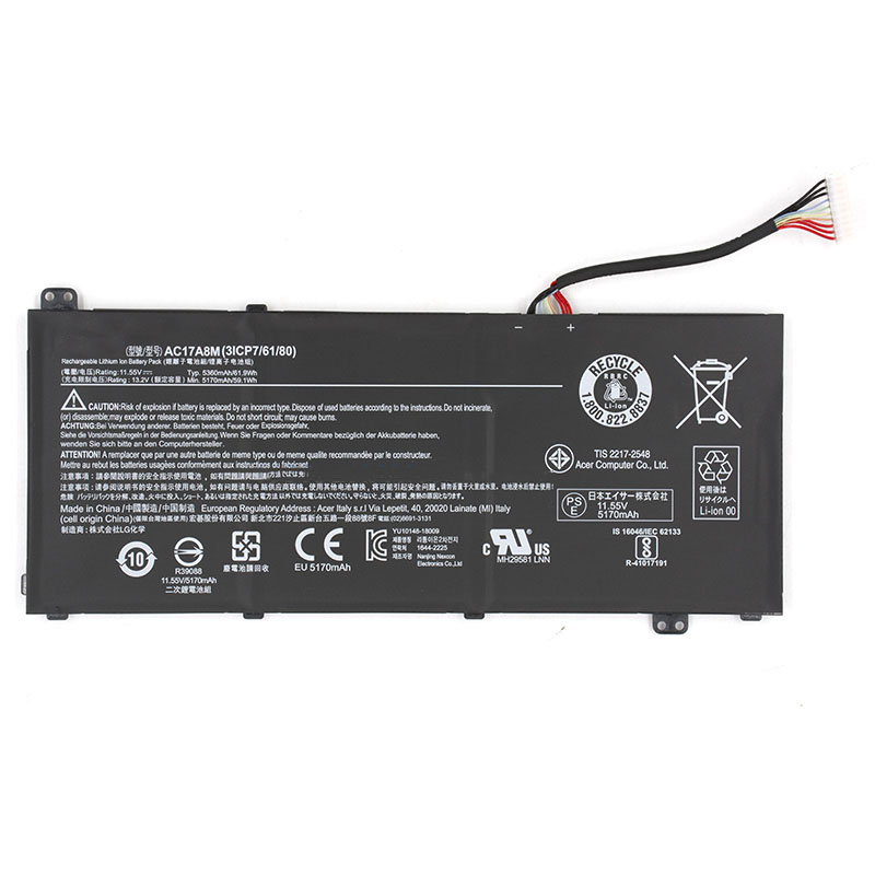 5360mAh 61.9Wh Batterier Acer Spin 3 SP314-52-518G