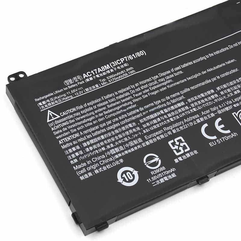 5360mAh 61.9Wh Batterier Acer TravelMate X3410-M-59HE