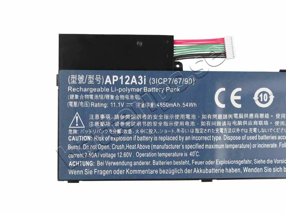 4850mAh Acer 3ICP7/67/90 AP12A3i AP12A4i Original Batterier