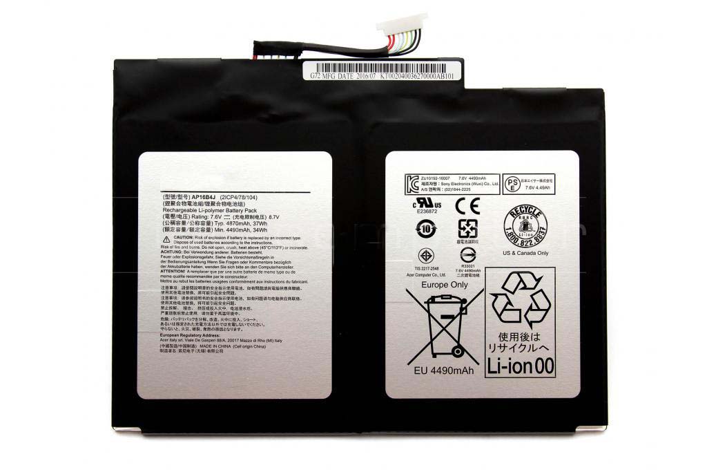 4870mAh 37Wh Batterier Acer Switch 5 SW512-52-513B