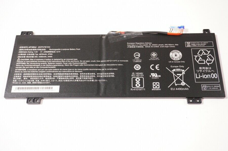 4870mAh 37Wh Batterier Acer Chromebook Spin 11 R751TN-C63W