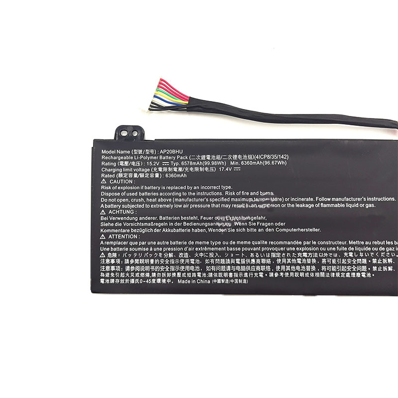 Batterier Acer AP20BHU KT.00408.002 6578mAh 99.98Wh