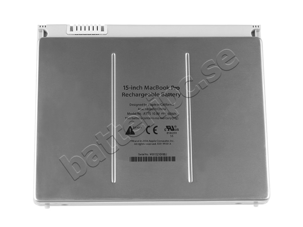 60Wh Batterier Apple MacBook Proffs 15 finales de 2006