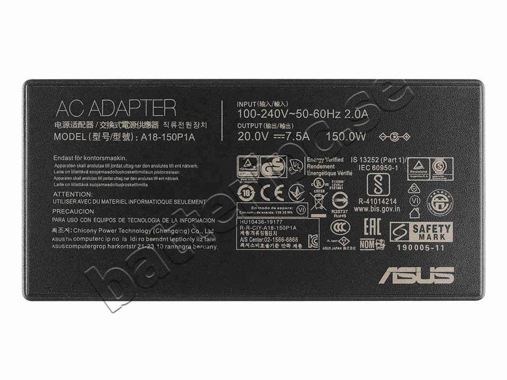 Original 150W Laddare Asus A18-150P1A(4.5mm*3.0mm) AC Adapter
