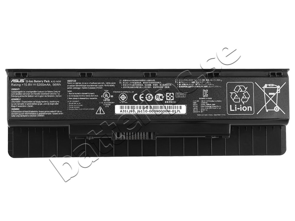 Batterier Original Asus N46VB-V3018H 56Whr