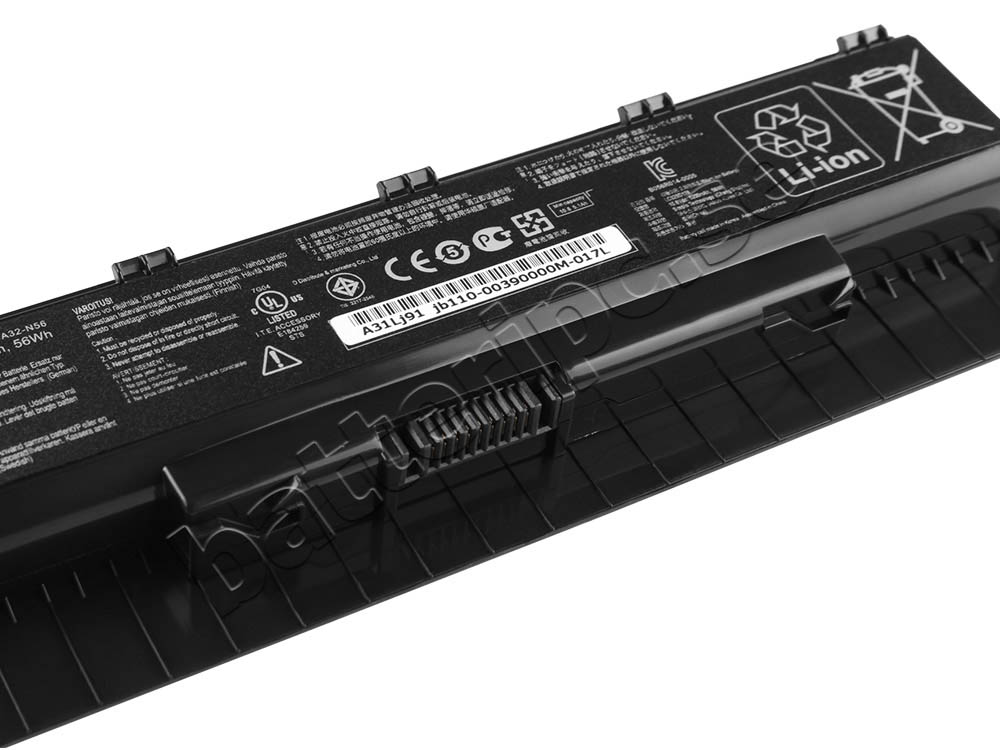 Batterier Original Asus N46VB-V3018H 56Whr