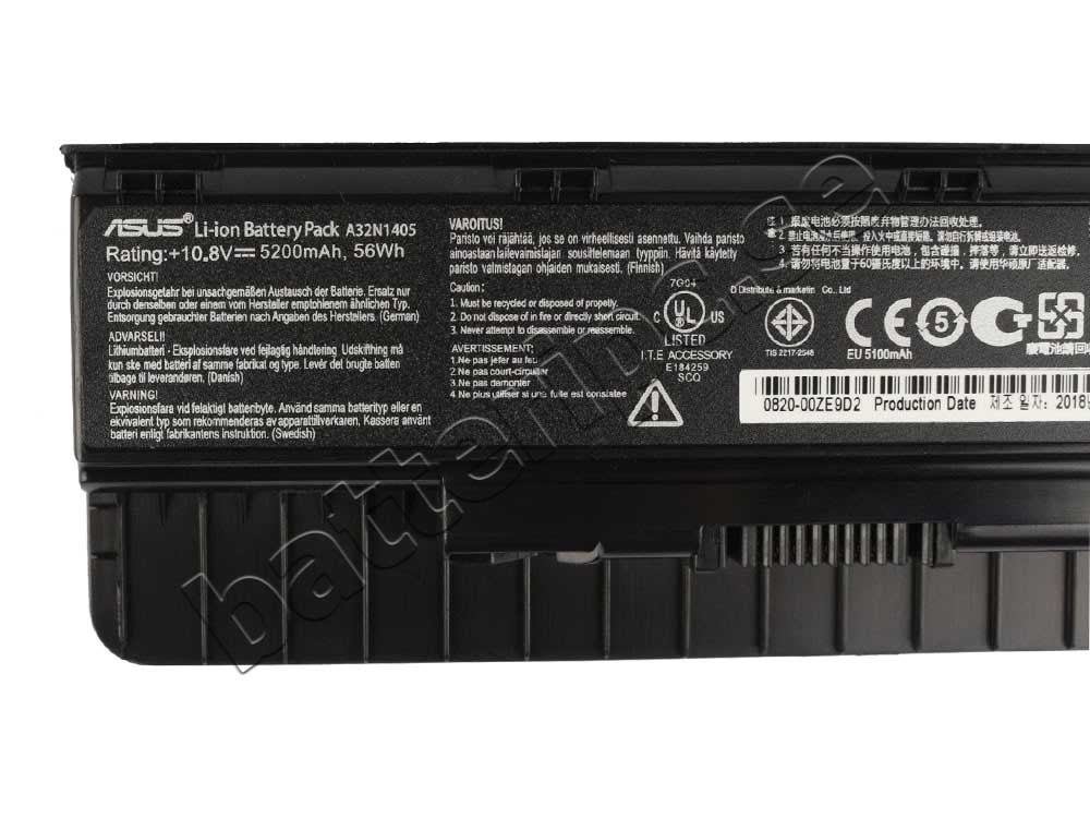 Batterier Asus N751JX 56Whr 6 celler