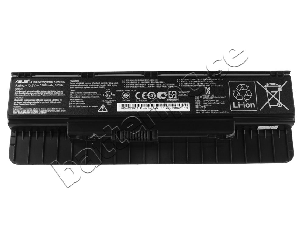Batterier Asus N751JX 56Whr 6 celler
