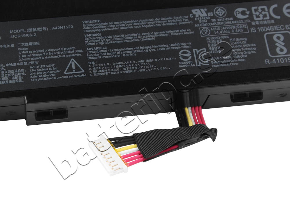 Batterier Original Asus A42N1520 90Wh