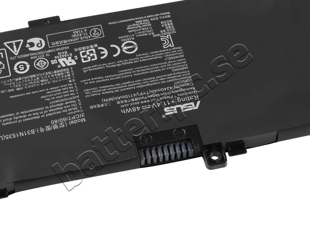 48Wh 4110mAh Original Batterier för Asus Zenbook UX310UA-RB52