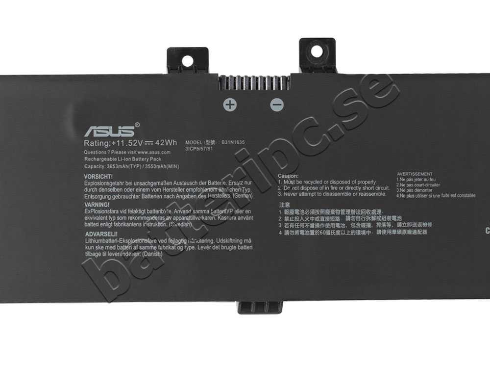 42Wh Asus VivoBook X705MB-BX010T X705MB-BX025 Original Batterier