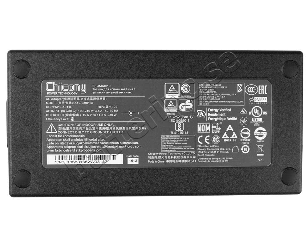 230W Laddare Barebone KC71E KC71F AC Adapter