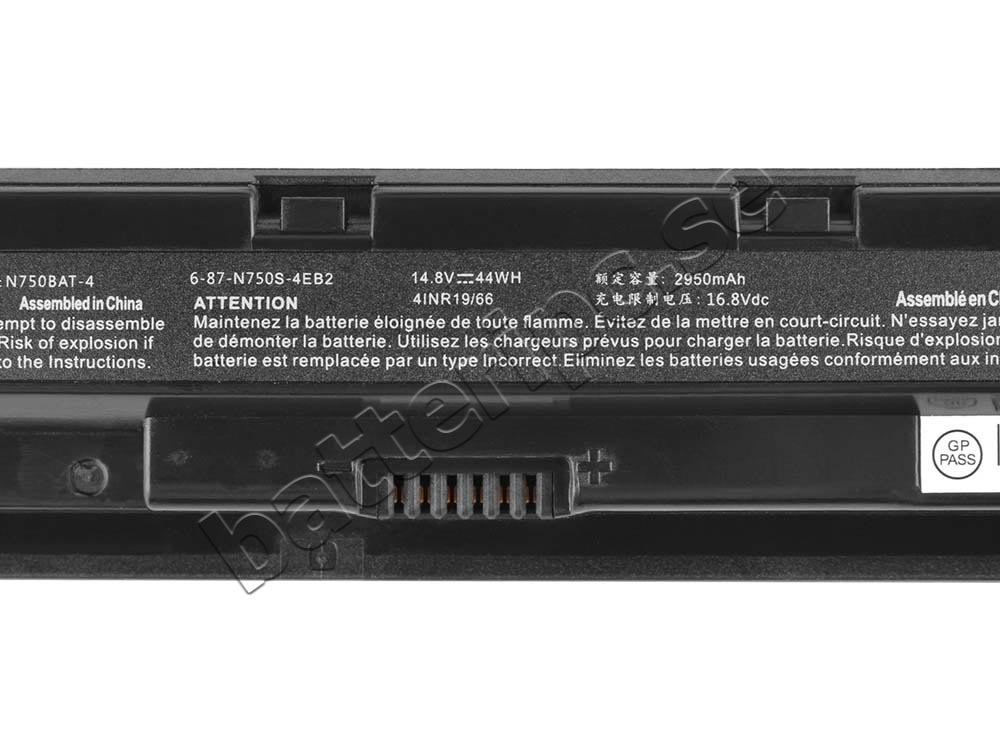 2950mAh 44Wh Batterier Clevo 6-87-N750S-3CF2