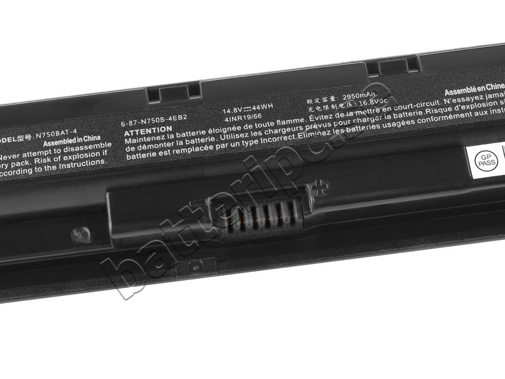 2950mAh 44Wh Batterier Clevo 6-87-N750S-3CF2