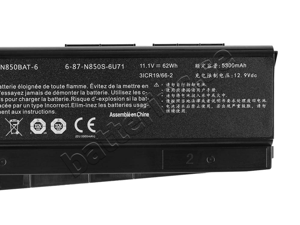 5500mAh 62Wh Batterier Clevo N855HJ N855HJ1