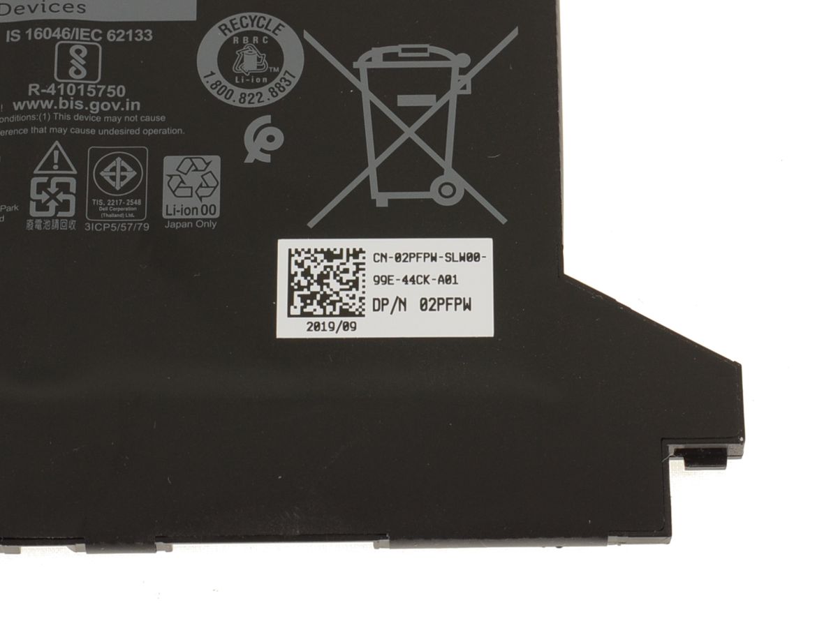 Original 3500mAh 42Wh Batterier Dell 0G74G 00G74G