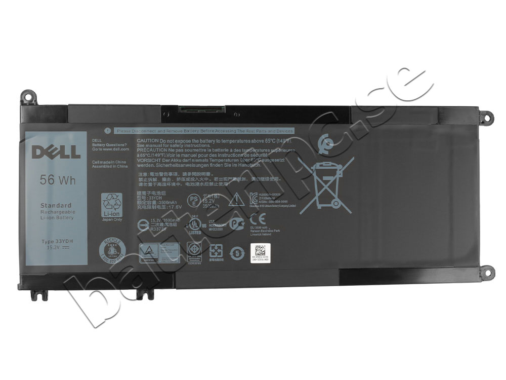 56Wh Original Batterier Dell Latitud 13 3380 P80G001