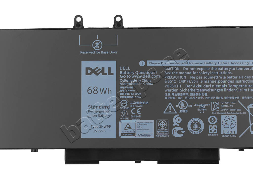 Original 4250mAh 68Wh Batterier Dell 3HWPP 3PCVM YPVX3