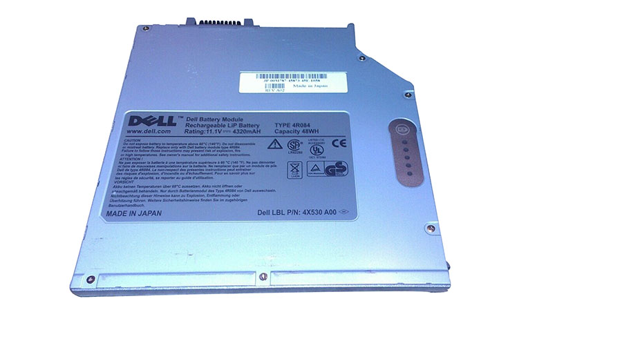 Original 4320mAh 48Wh Media Bay Batterier Dell Latitud D800 D810 D820