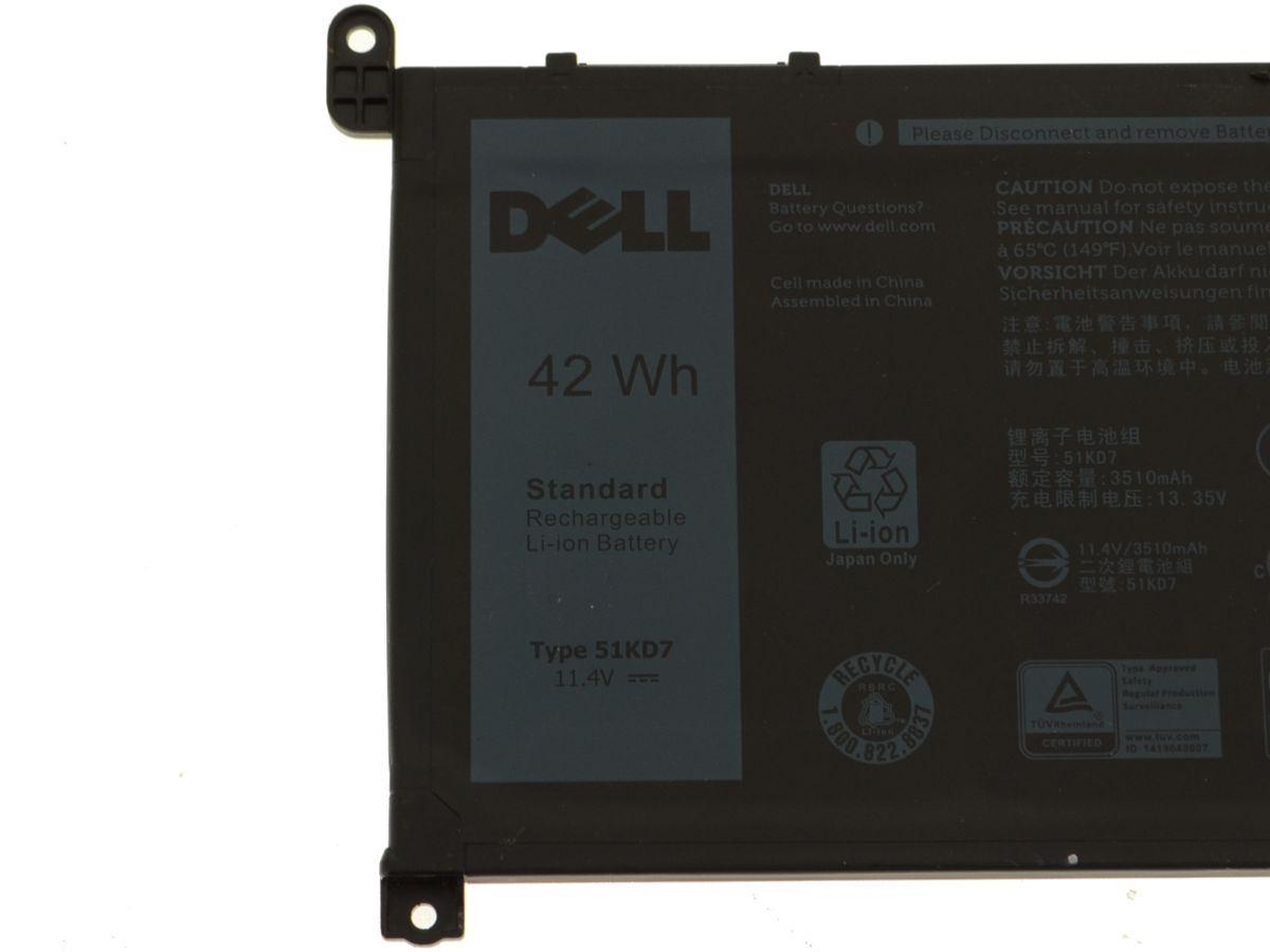 Original 42Wh Batterier Dell 51KD7 051KD7 FY8XM Y07HK