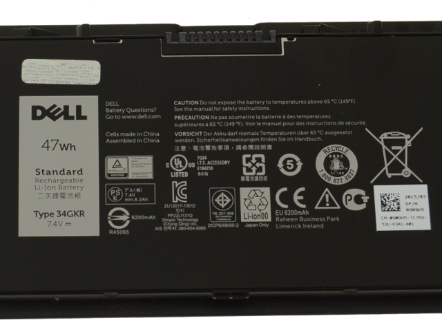 47Whr Dell Latitud E7440 P40G Original Batterier