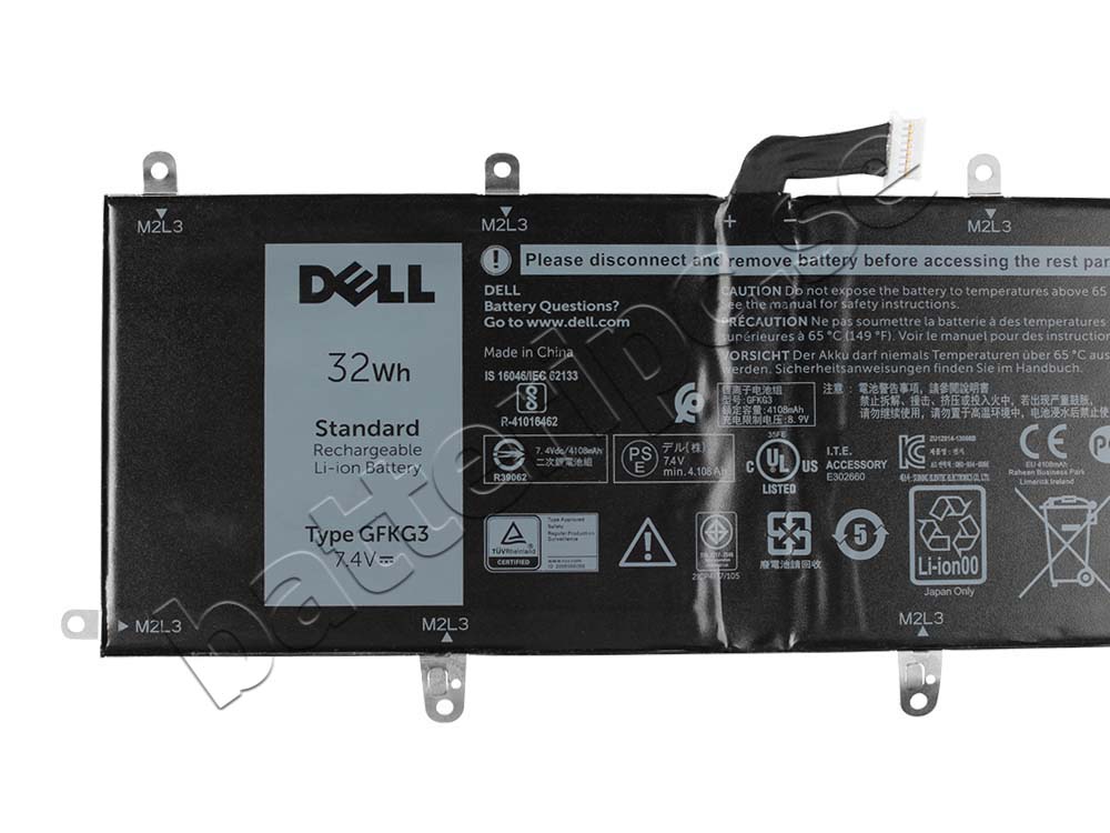 Original 32Wh Batterier Dell Mötesplats 10 Proffs 5056