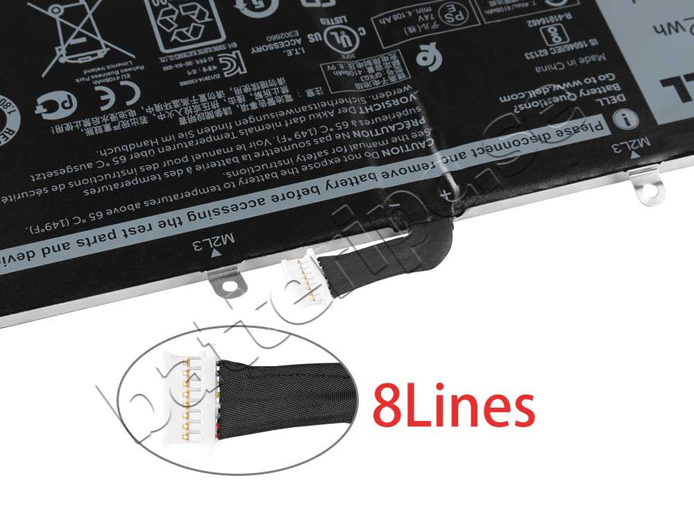 Original 32Wh Batterier Dell Mötesplats 10 Proffs 5056