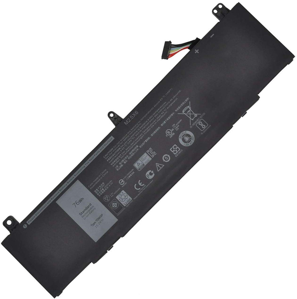 Original 5000mAh 76Wh Batterier Dell 04RRR3