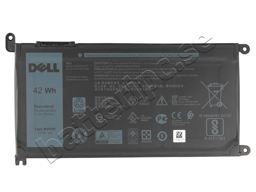 42Wh Original Batterier Dell Inspiron 17 5770 P35E001