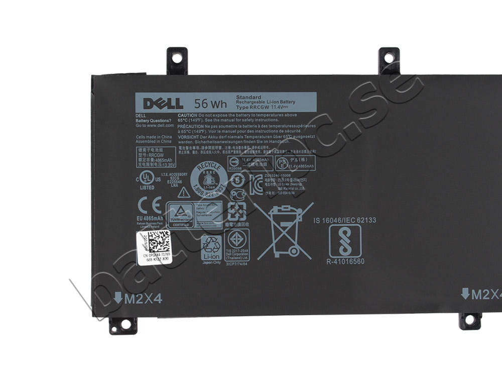 56Whr Batterier RRCGW Dell precision 5510 m5510 workstation,xps 15 9550