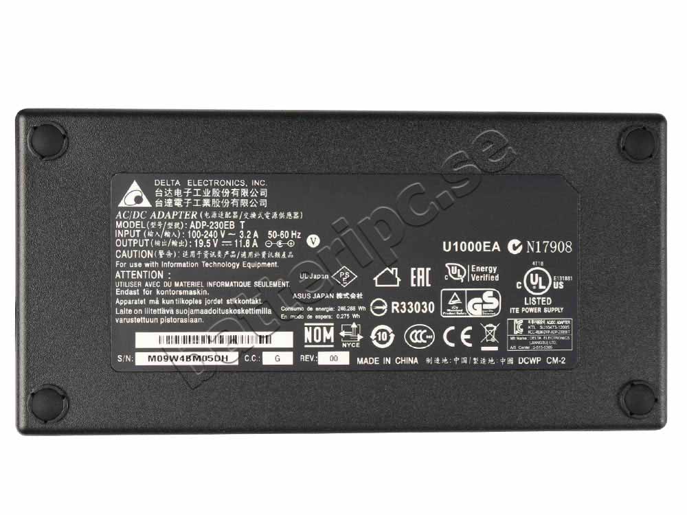 Adapter Laddare Original Acer Predator PT715-51-70Q2 230W + Kabel