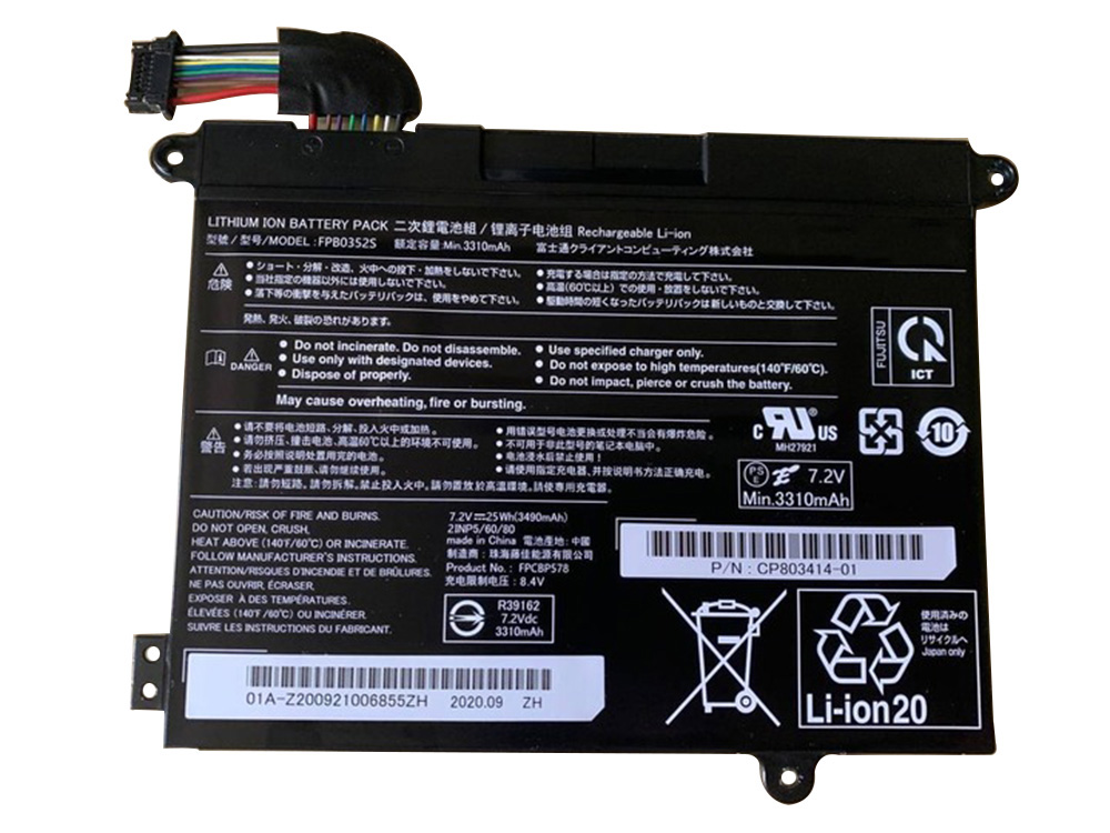 Batterier Fujitsu CP785911-01 3490mAh 25Wh