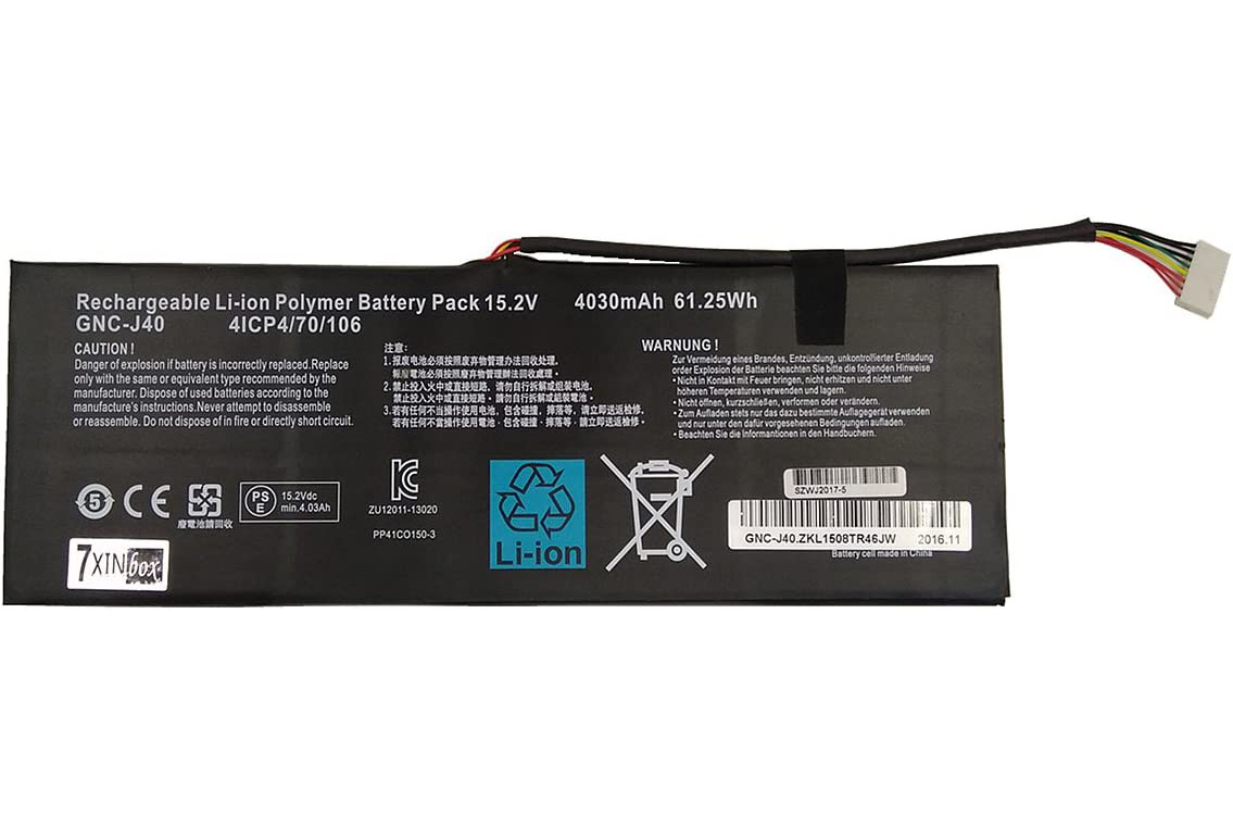 Batterier Gigabyte Schenker GNC-J40 4030mAh 61.25Wh - Klicka på bilden för att stänga