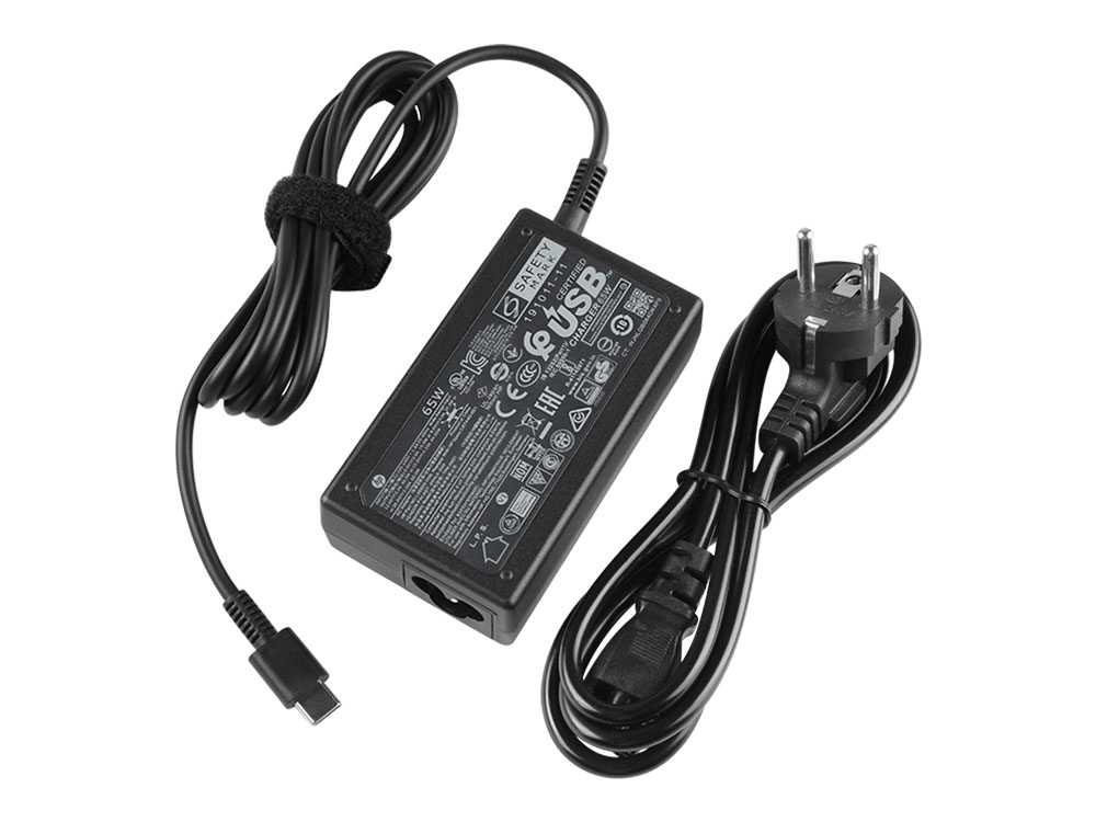 Original 65W USB-C Laddare HP Envy 16-ac0770ng 16-ac0770ng AC Adapter + Kabel