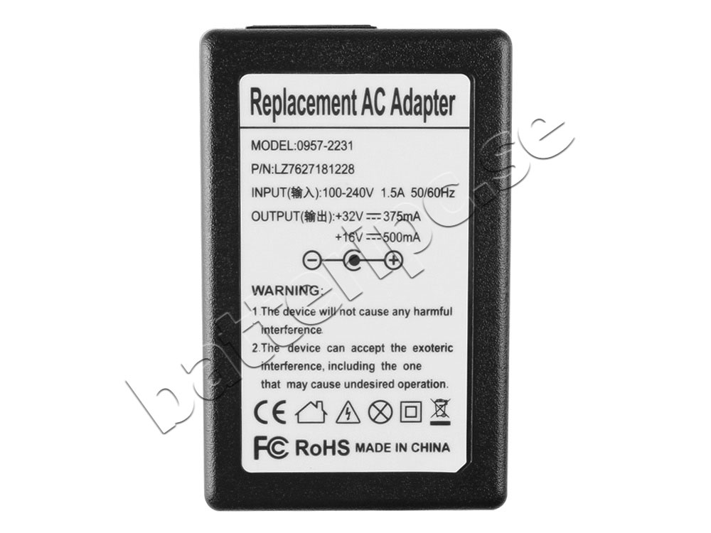 12W HP Deskjet D1520 Printer Original AC Adapter Laddare