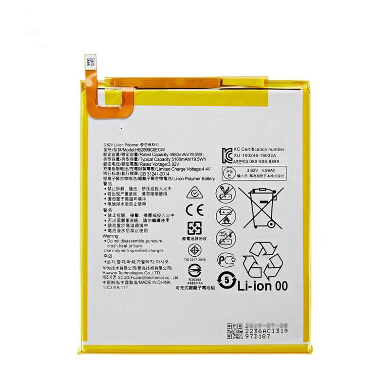 Original Batterier Huawei M3 BTV-DL09 4980mAh 19Wh