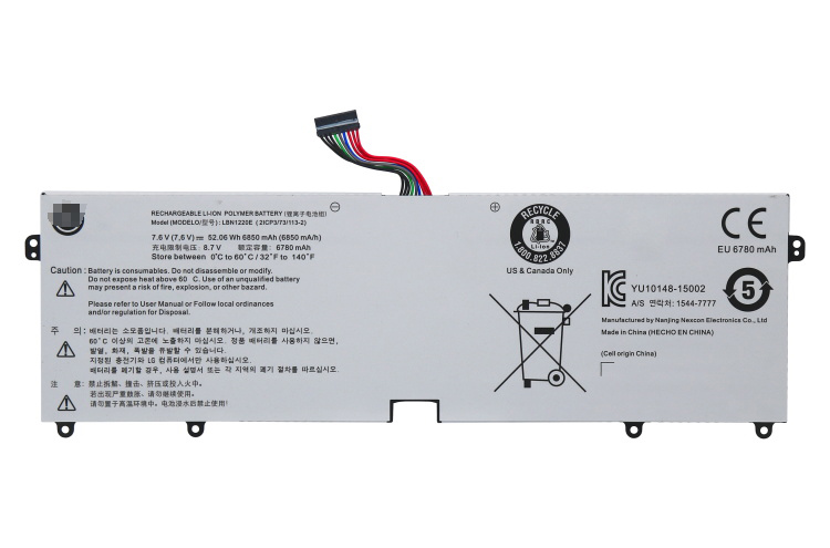 Batterier LG 15UD560-G 6850mAh 52.06Wh