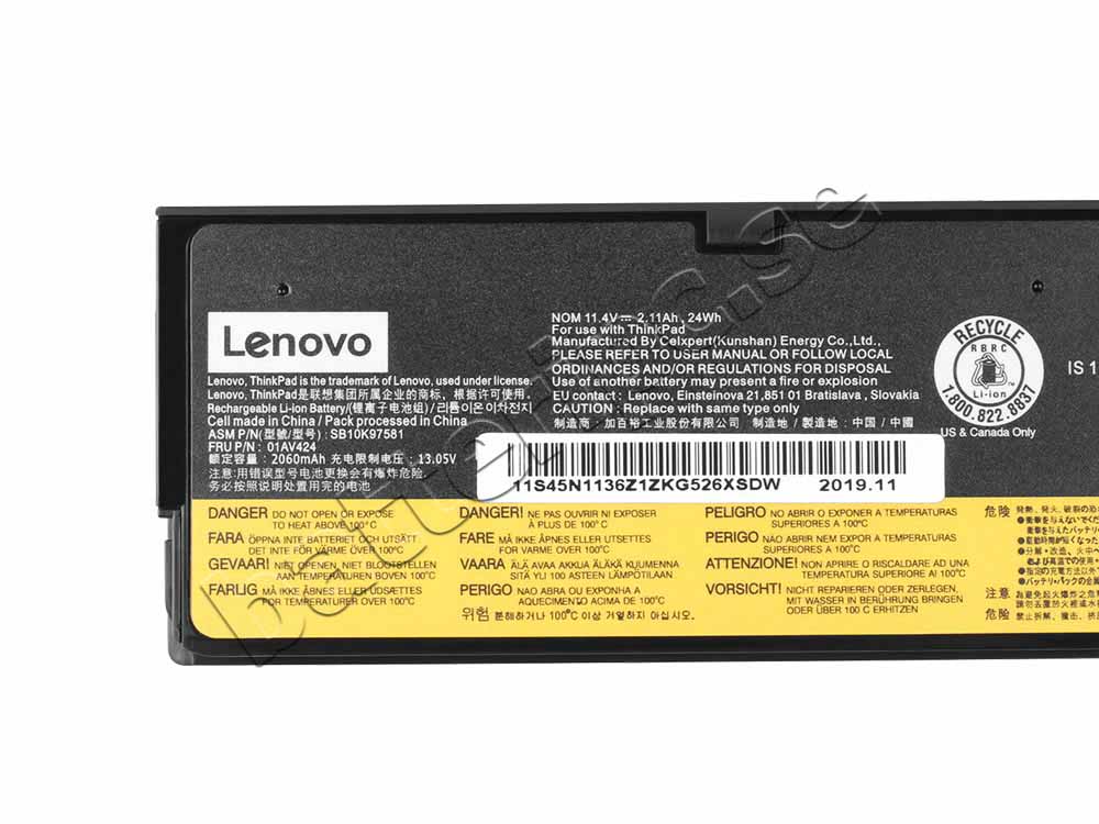 Original 2100mAh 24Wh Batterier Lenovo 4X50M08810