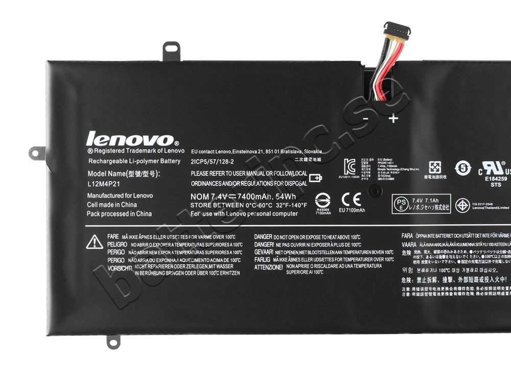 54Whr Lenovo 121500156 L12M4P21 Original Batterier