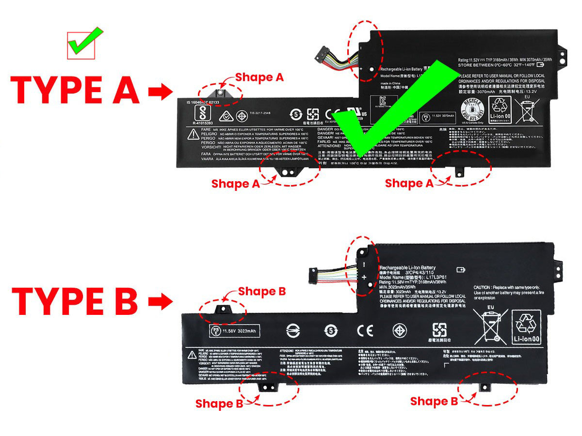 Original 3070mAh 36Wh Lenovo Flex 6-11IGM 81A7 Batterier