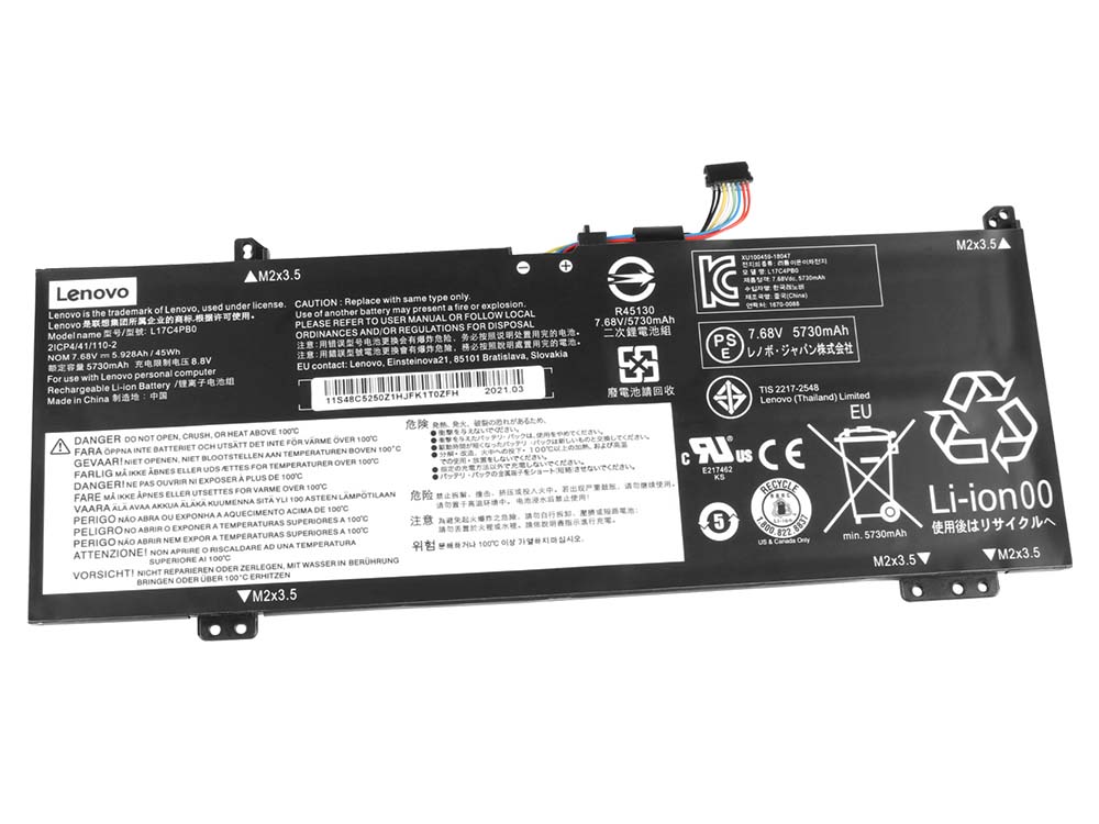 Original Batterier Lenovo Yoga 530-14ARR 81H90028GE 5928mAh 45Wh