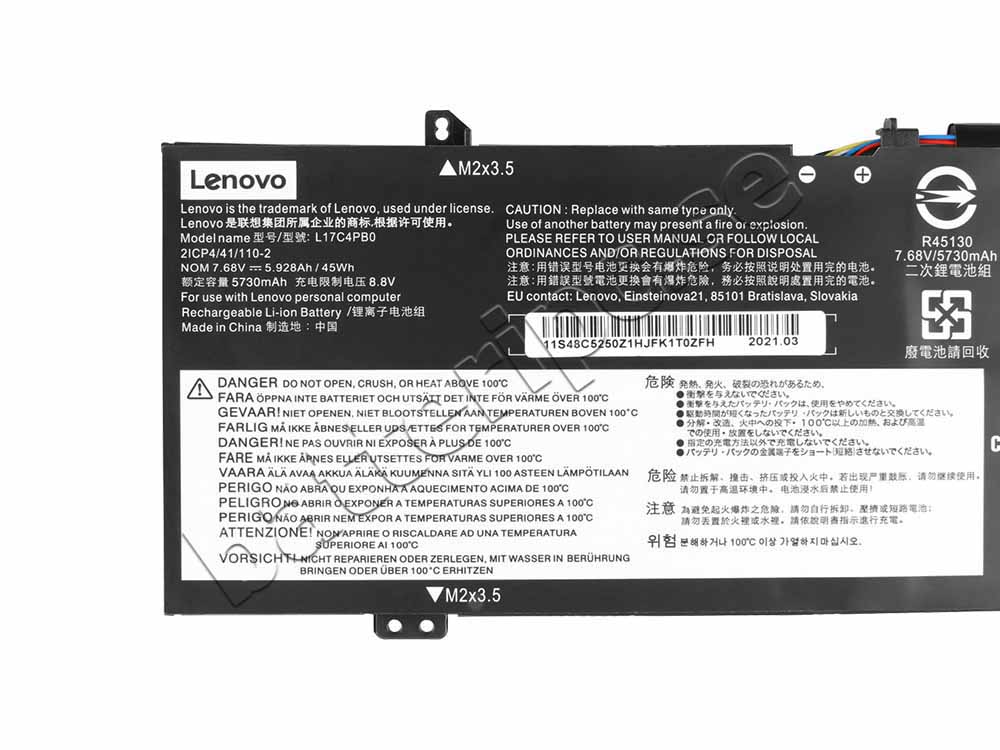 Original Batterier Lenovo Yoga 530-14ARR 81H90028GE 5928mAh 45Wh