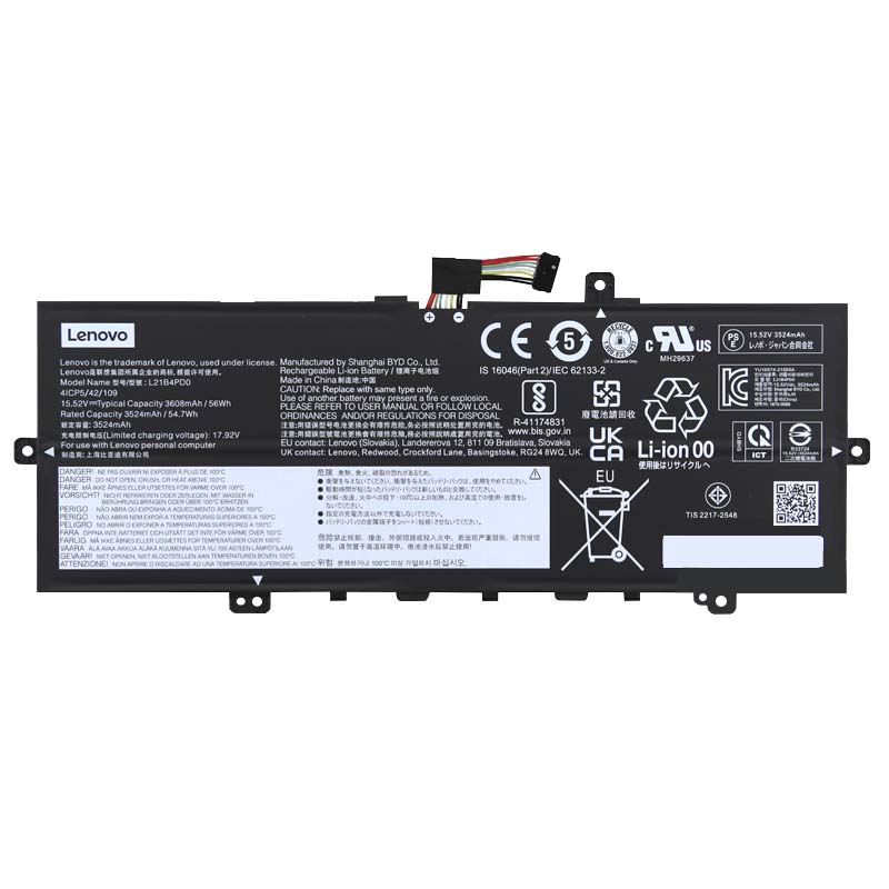 Original Batterier Lenovo 5B11N51729 5B11N51725 5B11N51750 3608mAh 56Wh