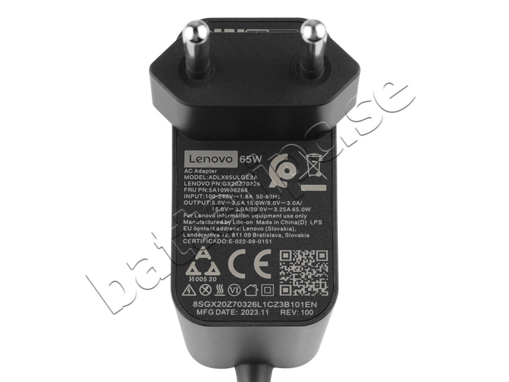 Original 65W USB-C Laddare Lenovo ThinkPad X13 Gen 4 21J3001ASP AC Adapter